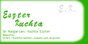 eszter kuchta business card